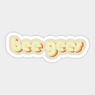 vintage color bee gees Sticker